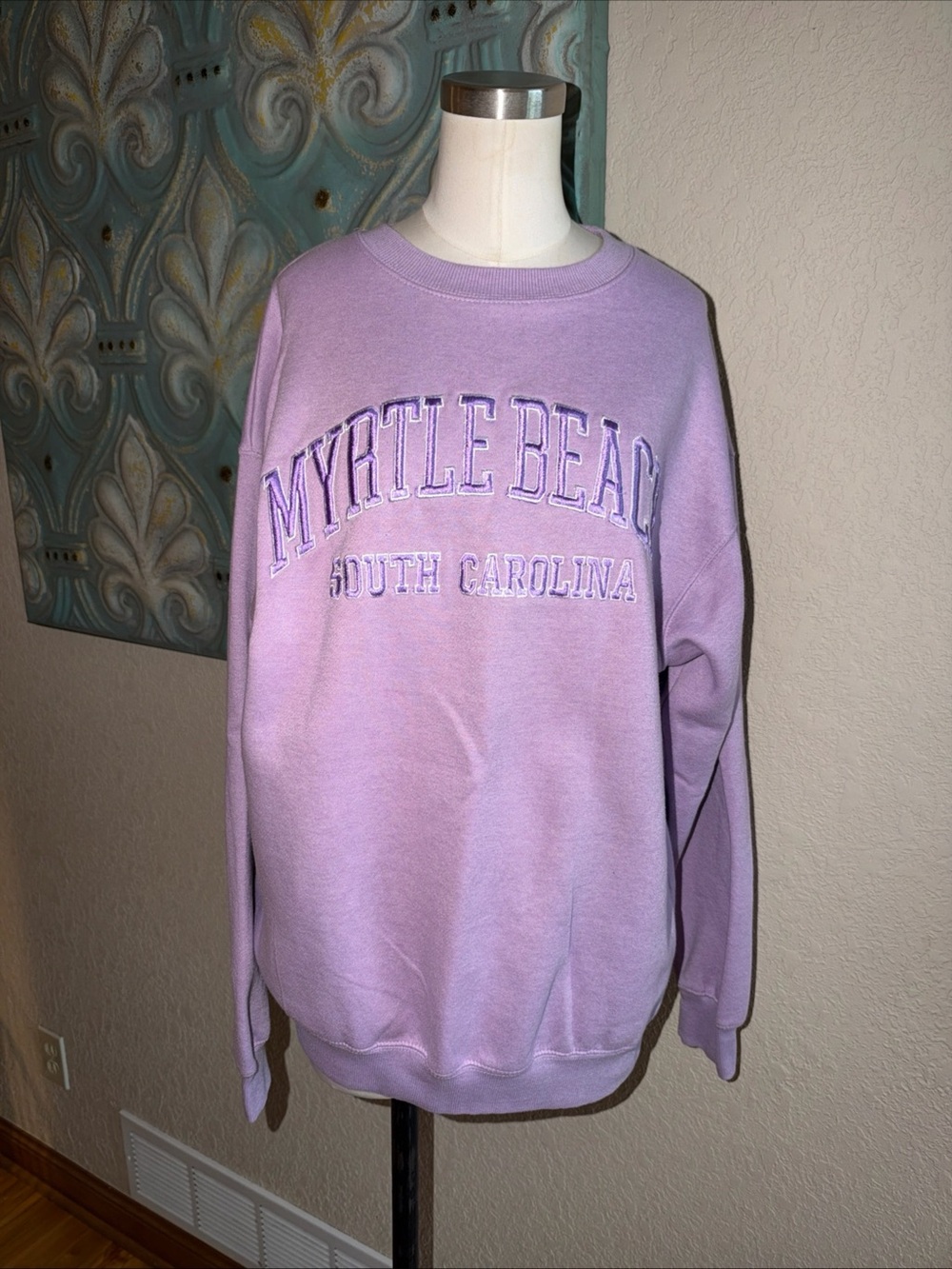 Lavender Myrtle Beach South Carolina Pullover Crewneck Sweatshirt